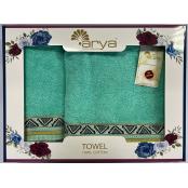 Набор полотенец Arya Жаккард Firuze Набор полотенец Arya Жаккард Firuze